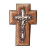 Lot 204 Silver Crucifix Mounted on Cross