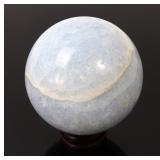 Lot 209 Lovely Aquamarine Polished Sphere wStand