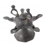 Lot 255 Medieval Islamic Feline Bronze Oil Lamp