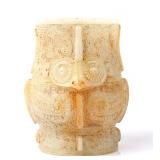 Lot 298 Chinese Heavy Hardstone Owl Vessel