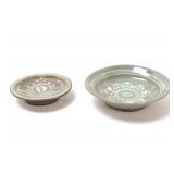 Lot 356 Two Korean Celadon Glazed Side Dishes