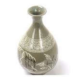 Lot 358 Gorgeous Korean Celadon Glazed Vase