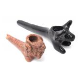 Lot 398 Two Handcrafted Animal Pipes
