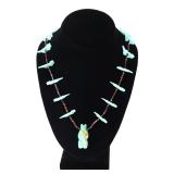 Lot 30 Gorgeous Native American Bear and Crocodile Fetish Necklace