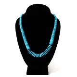 Lot 39 Gorgeous Turquoise Disc Bead Necklace