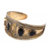 Lot 56 Lovely Post Medieval Cuff with Onyx Agate Gems