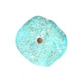 Lot 70 Nicely Shaped Raw Turquoise Disc Pendant, 47 Grams