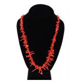 Lot 79 Lovely Bright Red Coral Necklace