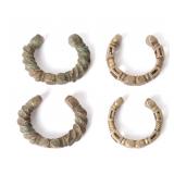 Lot 119 Four African Metal Bracelets