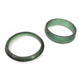 Lot 121 Pair of Beautiful Sea Green Vintage Glass Bracelets