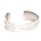 Lot 123 Lovely Sterling Silver Banded Bracelet