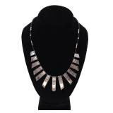 Lot 126 Guatemalan Silver & Onyx Necklace, 18g
