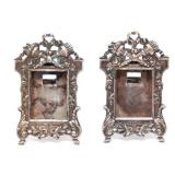 Lot 98 Pair of Sterling Silver Miniature Frames, 19th c.