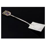 Lot 100 Sterling Silver & Enamel London Mayor Presentation Shovel, 1950