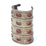 Lot 102 Turkoman Gilt Silver & Carnelian Bracelet