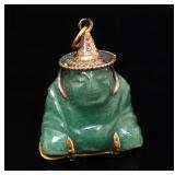 Lot 117 Chinese Green Jade Buddha Charm, 9 grams