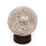 Lot 200 Gorgeous Section of Polished Dinosaur Bone wStand