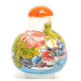 Lot 245 Chinese Miniature Glass Painted Snuff Bottle