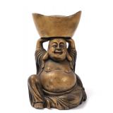 Lot 278 Chinese Bronze Painted Happy Money Buddha