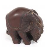 Lot 328 Chinese Wood Carved Elephant Netsuke