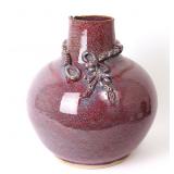 Lot 367 Decorative Chinese Plum Glazed Vase