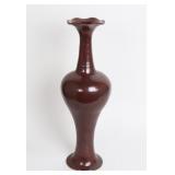 Lot 402 Tall Chinese Oxblood Glaze Porcelain Vase