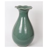Lot 403 Chinese Celadon Crackle Glazed Porcelain Vase