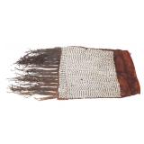 Lot 474 Large African Cowrie Shell & Leather Panel