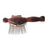 Lot 475 African Tribal Wood Comb