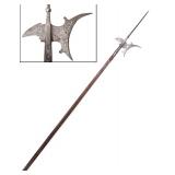 Lot 30 Engraved Halberd Polearm, Ex-Higgins Armory Museum