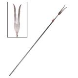 Lot 52 Engraved Indo-Persian Bi-Spike Polearm, 19th  20th c.