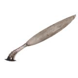 Lot 71 Fine Silver Handle Barong Sword, Late 1800s