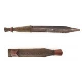 Lot 84 Ceremonial Bakatwa Dagger in Sheath, Shona Peoples