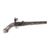 Lot 131 Ottoman Silver Inlaid Flintlock Pistol
