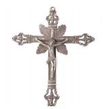Lot 160 Large Sterling Silver Openwork Crucifix Cross, 99g