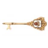 Lot 162 Enameled Sterling & Gilt Key