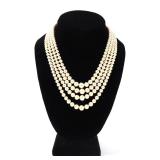 Lot 183 Gorgeous Chinese Four Strand South Sea Pearl Necklace