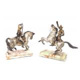 Lot 222 Giuseppe Vasari Bronze Horsemen on Onyx