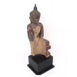 Lot 237 Burmese Wood Carved Seated Buddha, 19th Century