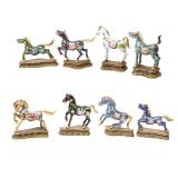 Lot 275 Complete Set of 8 Cloisonne Horses, Republic Period 1912-1949