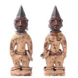 Lot 321 Early Twin African Ibeji Figures