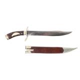 Lot 5 Bowie Hunting Knife with Scabbard