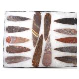 Lot 25 Wonderful Set of 14 Native American Arrowheads