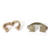 Lot 121 Two Large West African Metal Bangles