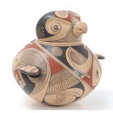 Lot 135 Casas Grande Style Avian Owl Bowl, by Juan Quezada