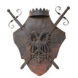 Lot 156 Medieval Shield & Swords Iron Plaque