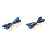 Lot 170 Beautiful Pair of Black Tourmaline Dragonflies