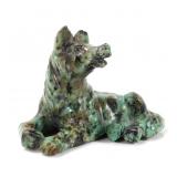Lot 172 Beautiful Ocean Jasper Recumbent Wolf