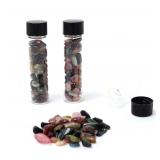 Lot 186 Three Vials of Mined Rainbow Tourmaline