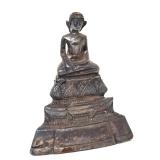 Lot 201 Fine Southeast Asian Silver-Clad Seated Buddha Statue